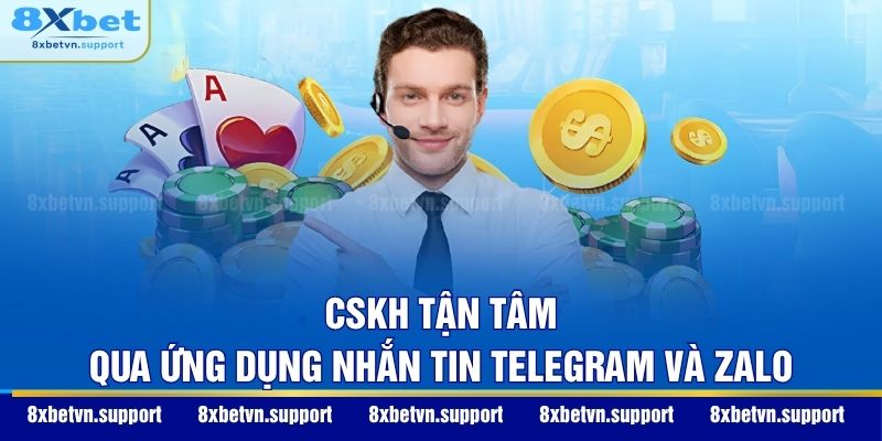 CSKH tận tâm qua ứng dụng nhắn tin Telegram và Zalo
